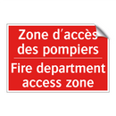 Zone d'accès des pompiers - Fire department access zone