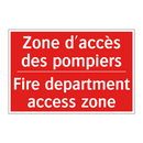 Zone d'accès des pompiers - Fire department access zone