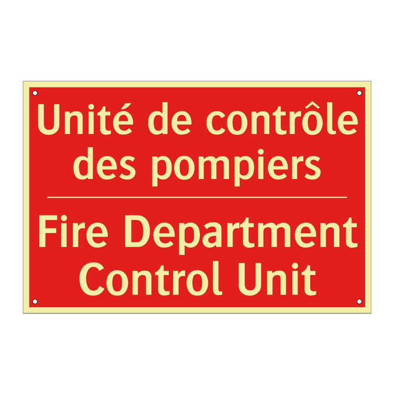 Unité de contrôle des pompiers - Fire Department Control Unit
