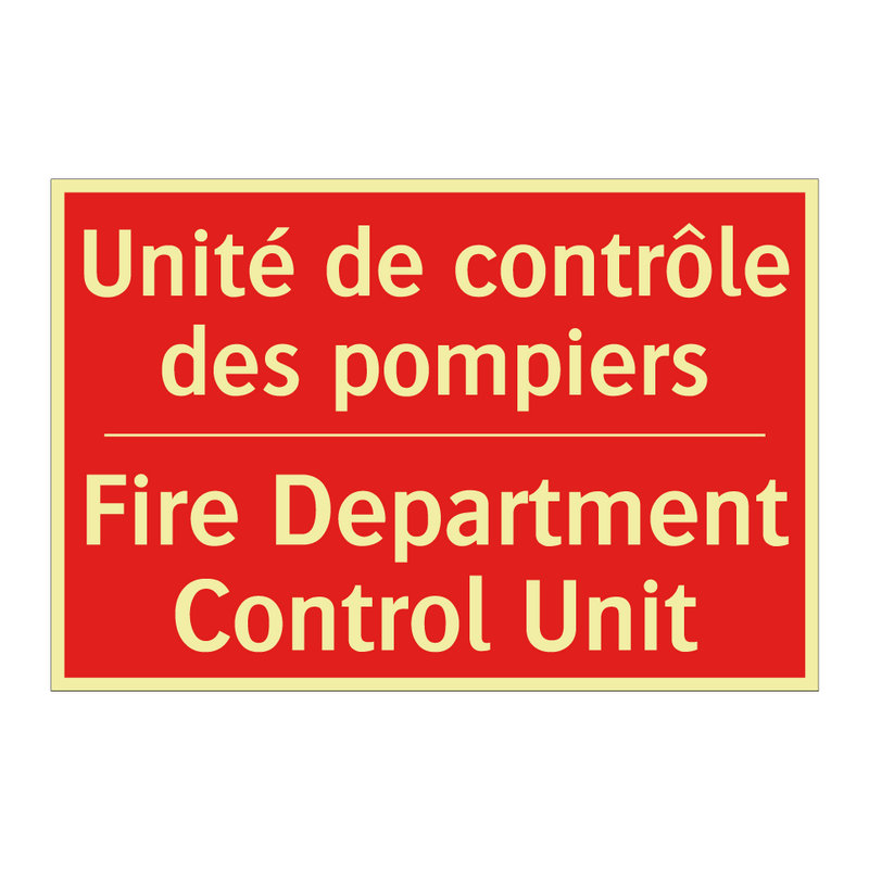 Unité de contrôle des pompiers - Fire Department Control Unit