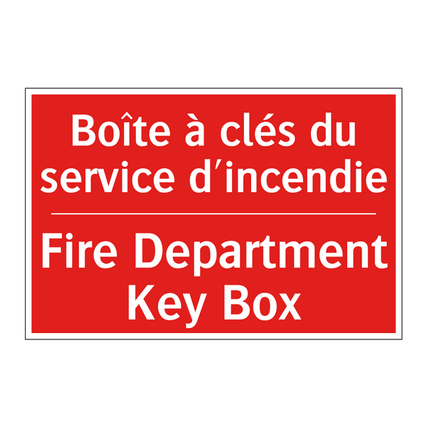Boîte à clés du service d'incendie /.../ - Fire Department Key Box