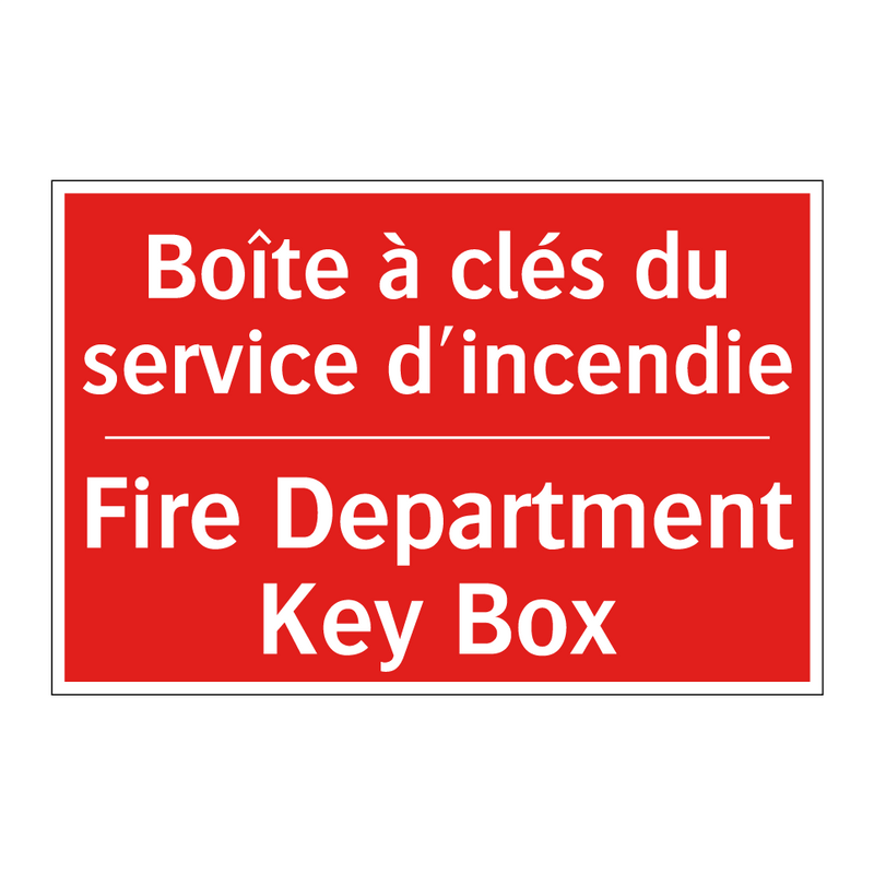 Boîte à clés du service d'incendie /.../ - Fire Department Key Box