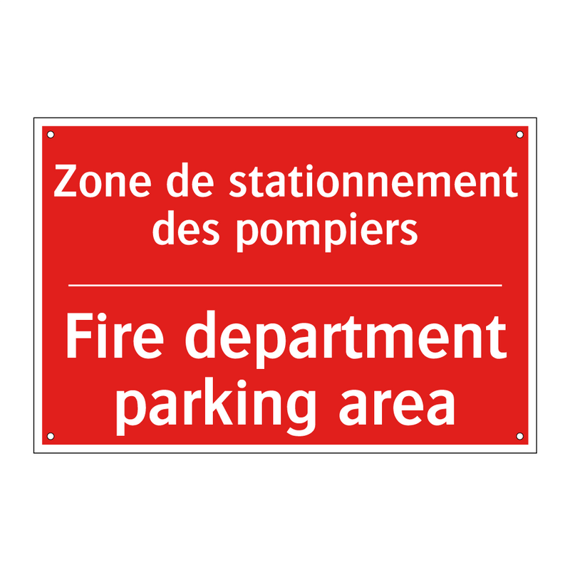 Zone de stationnement des pompiers /.../ - Fire department parking area