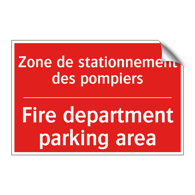 Zone de stationnement des pompiers /.../ - Fire department parking area