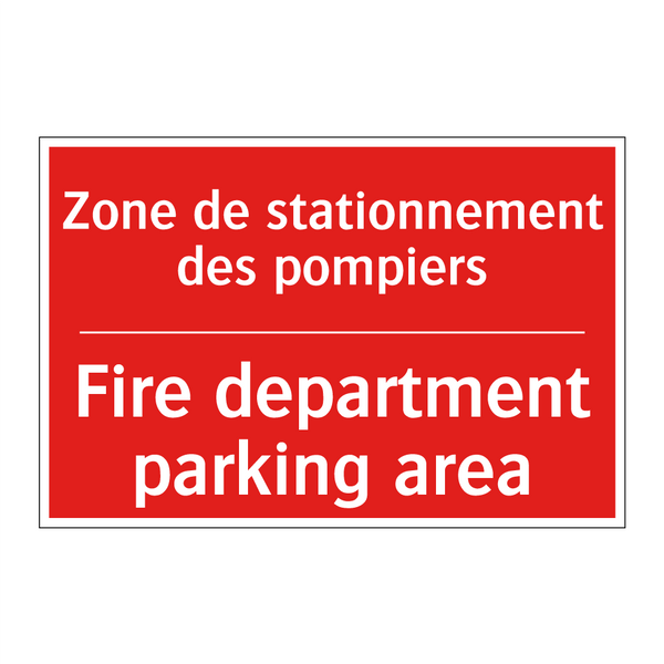 Zone de stationnement des pompiers /.../ - Fire department parking area