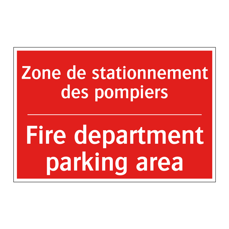 Zone de stationnement des pompiers /.../ - Fire department parking area