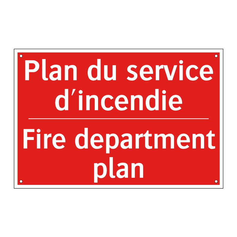 Plan du service d'incendie - Fire department plan