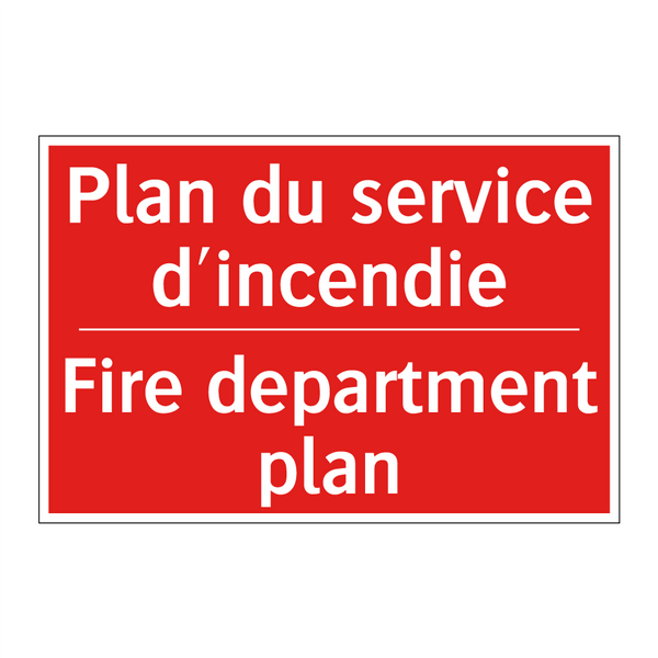 Plan du service d'incendie - Fire department plan