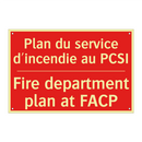 Plan du service d'incendie au /.../ - Fire department plan at FACP