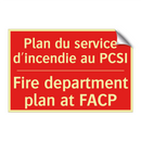 Plan du service d'incendie au /.../ - Fire department plan at FACP