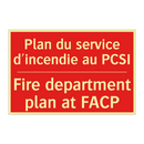Plan du service d'incendie au /.../ - Fire department plan at FACP