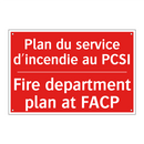 Plan du service d'incendie au /.../ - Fire department plan at FACP