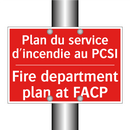 Plan du service d'incendie au /.../ - Fire department plan at FACP