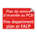 Plan du service d'incendie au /.../ - Fire department plan at FACP