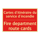 Cartes d'itinéraire du service /.../ - Fire department route cards