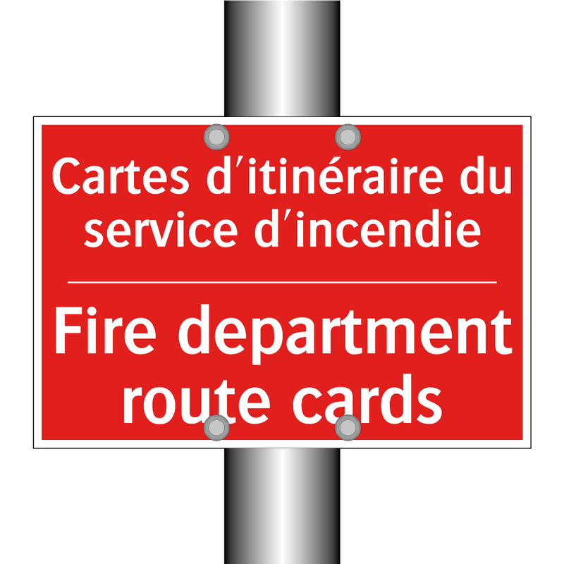 Cartes d'itinéraire du service /.../ - Fire department route cards