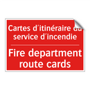 Cartes d'itinéraire du service /.../ - Fire department route cards