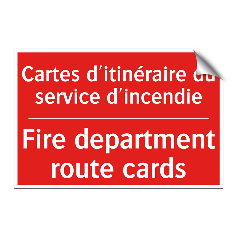 Cartes d'itinéraire du service /.../ - Fire department route cards
