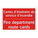 Cartes d'itinéraire du service /.../ - Fire department route cards