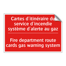 Cartes d'itinéraire du service /.../ - Fire department route cards gas /.../