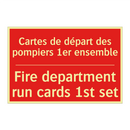 Cartes de départ des pompiers /.../ - Fire department run cards 1st /.../
