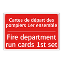 Cartes de départ des pompiers /.../ - Fire department run cards 1st /.../