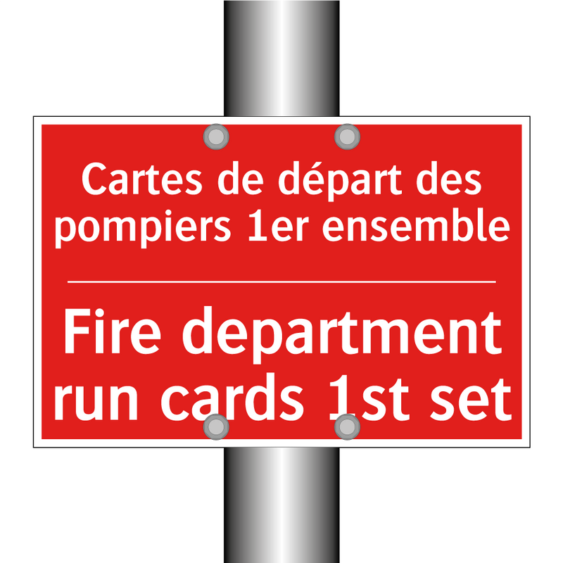 Cartes de départ des pompiers /.../ - Fire department run cards 1st /.../
