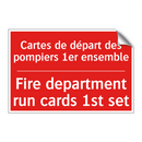 Cartes de départ des pompiers /.../ - Fire department run cards 1st /.../
