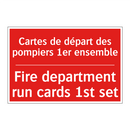 Cartes de départ des pompiers /.../ - Fire department run cards 1st /.../