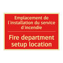 Emplacement de l'installation /.../ - Fire department setup location