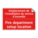 Emplacement de l'installation /.../ - Fire department setup location