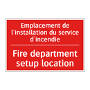 Emplacement de l'installation /.../ - Fire department setup location