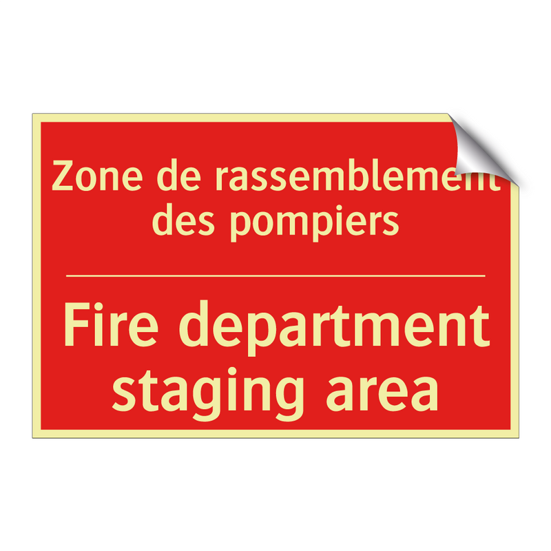 Zone de rassemblement des pompiers /.../ - Fire department staging area