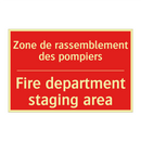 Zone de rassemblement des pompiers /.../ - Fire department staging area