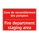 Zone de rassemblement des pompiers /.../ - Fire department staging area