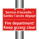 Service d'incendie ! Gardez l'accès /.../ - Fire department! Keep access clear /.../