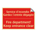 Service d'incendie ! Gardez l'entrée /.../ - Fire department! Keep entrance /.../