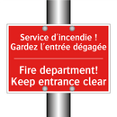 Service d'incendie ! Gardez l'entrée /.../ - Fire department! Keep entrance /.../