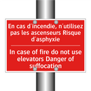 En cas d'incendie, n'utilisez /.../ - In case of fire do not use elevators /.../