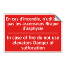 En cas d'incendie, n'utilisez /.../ - In case of fire do not use elevators /.../