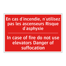 En cas d'incendie, n'utilisez /.../ - In case of fire do not use elevators /.../