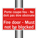 Porte coupe-feu - Ne doit pas /.../ - Fire door - Must not be blocked /.../