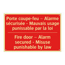 Porte coupe-feu – Alarme sécurisée /.../ - Fire door – Alarm secured - Misuse /.../