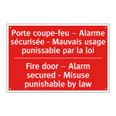 Porte coupe-feu – Alarme sécurisée /.../ - Fire door – Alarm secured - Misuse /.../