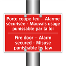 Porte coupe-feu – Alarme sécurisée /.../ - Fire door – Alarm secured - Misuse /.../