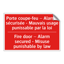 Porte coupe-feu – Alarme sécurisée /.../ - Fire door – Alarm secured - Misuse /.../