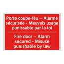 Porte coupe-feu – Alarme sécurisée /.../ - Fire door – Alarm secured - Misuse /.../