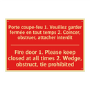 Porte coupe-feu 1. Veuillez garder /.../ - Fire door 1. Please keep closed /.../