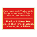 Porte coupe-feu 1. Veuillez garder /.../ - Fire door 1. Please keep closed /.../
