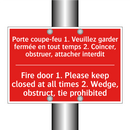 Porte coupe-feu 1. Veuillez garder /.../ - Fire door 1. Please keep closed /.../
